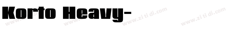 Korto Heavy字体转换